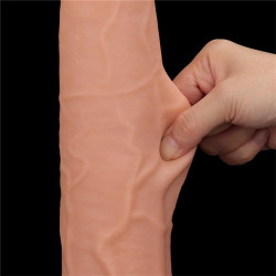 LoveToy SlidingSkin Gode réaliste avec bourses Sliding Skin 26 x 6cm
